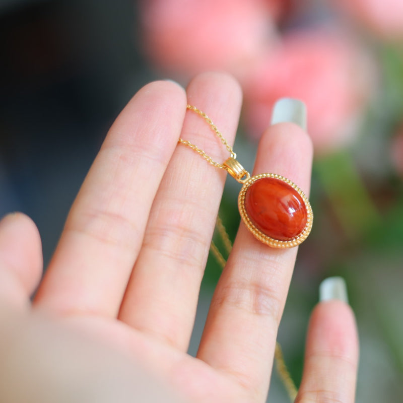 Natural Nanhong Sichuan Origin Pendant