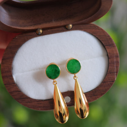Natural Burmese Jadeite Earrings