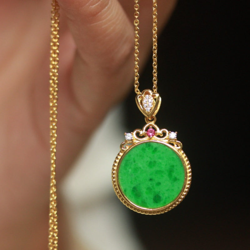 Natural Burmese Jadeite Pendant