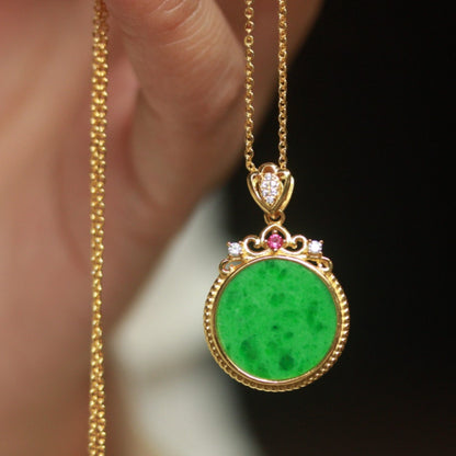 Natural Burmese Jadeite Pendant