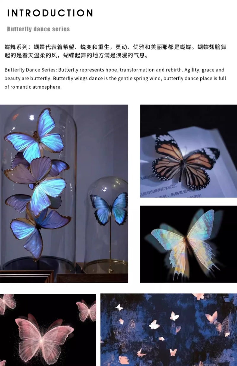 Gradient blue butterfly bracelet