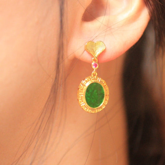 Natural Jadeite Earrings