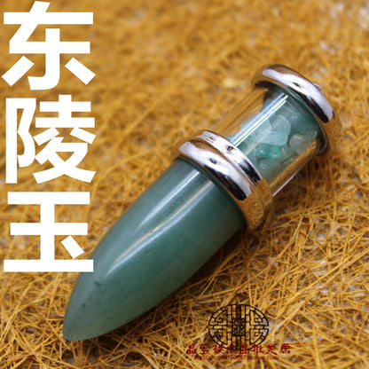 European and American Amethyst Bullet Pendant Necklace