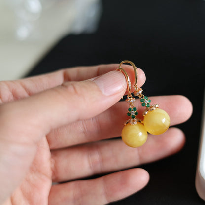 Natural Raw Mine Beeswax Earrings