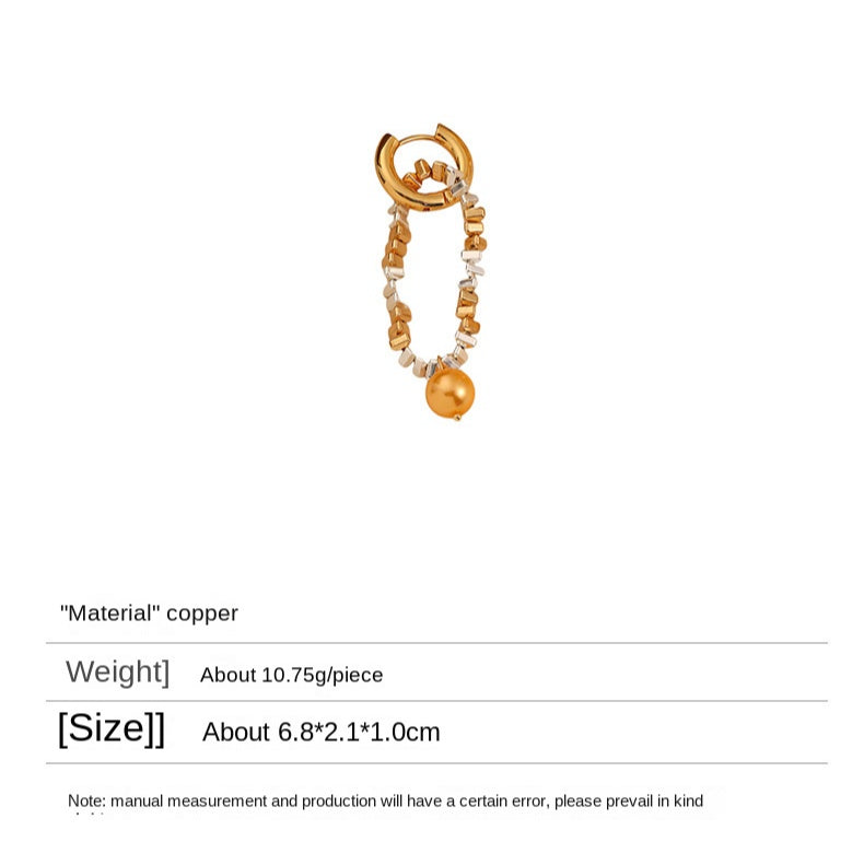 High-end personalized design silver pearl earrings - jewelryweilin