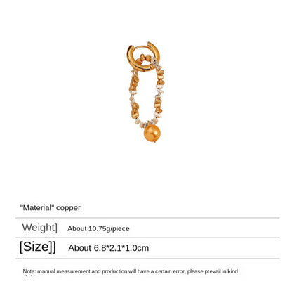 High-end personalized design silver pearl earrings - jewelryweilin