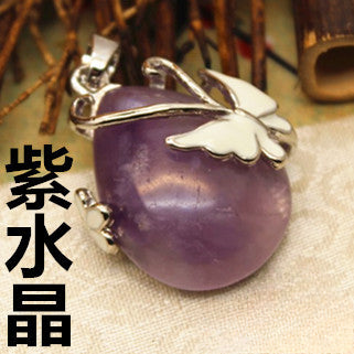 Teardrop Butterfly Shaped Crystal Pendant