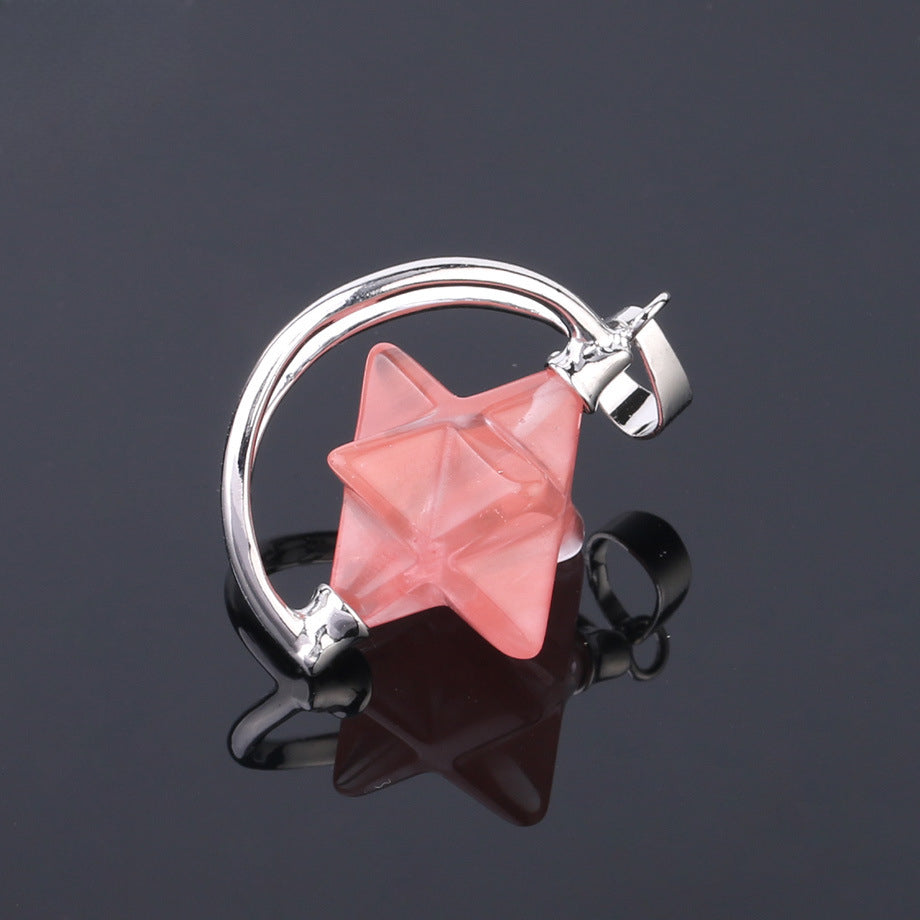 Merkaba six-pointed star pendant necklace