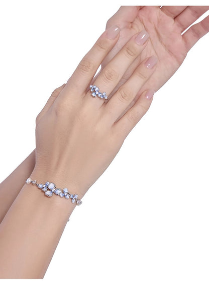 Enamel gradient floral bracelet