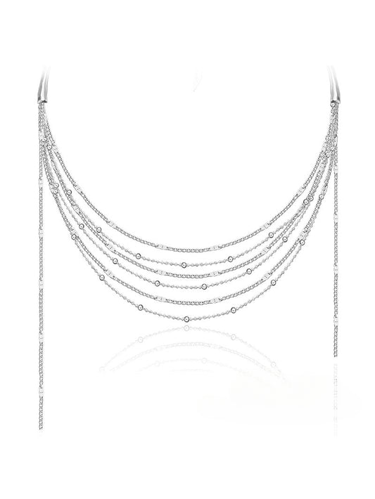 Light breeze tassel necklace