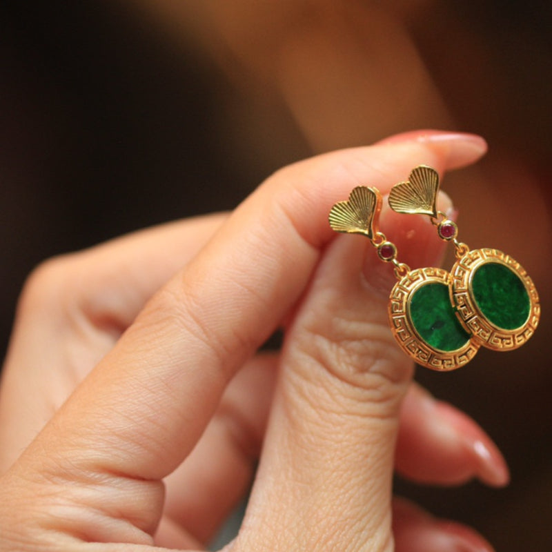 Natural Jadeite Earrings