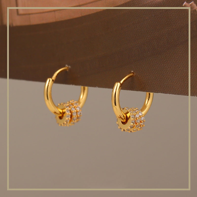 High-end fashion multi-wear zircon hoop earrings - jewelryweilin