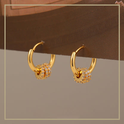 High-end fashion multi-wear zircon hoop earrings - jewelryweilin