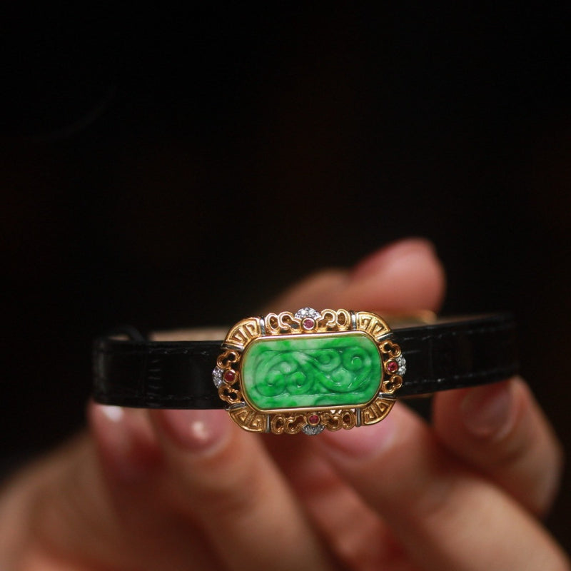 Natural Burmese Jadeite Hand Tablet Pendant