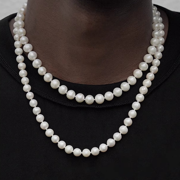 Pearl hip-hop necklace