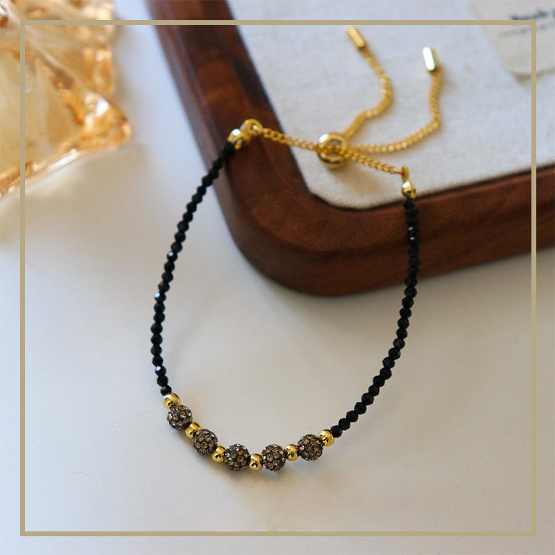 Gypsophila inlaid with zircon beaded bracelet - jewelryweilin