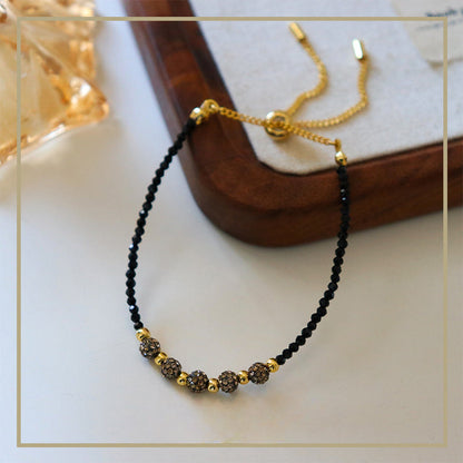 Gypsophila inlaid with zircon beaded bracelet - jewelryweilin