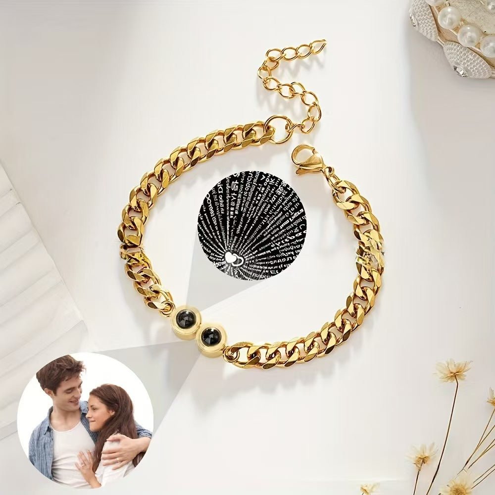 2 Photo Projection Cuban Bracelets - jewelry - weilin.com