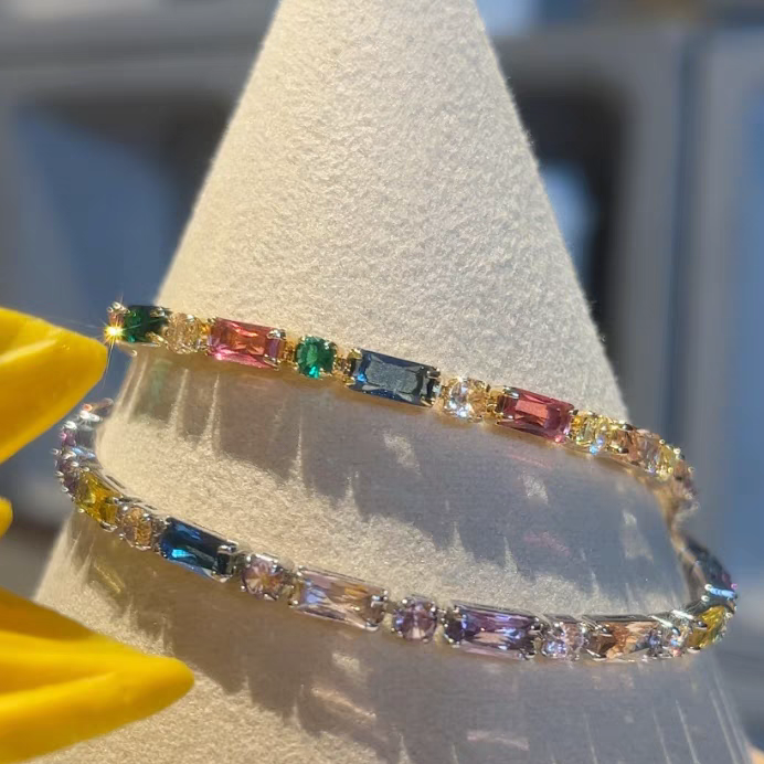 Young popular lucky colored zircon bracelet - jewelryweilin