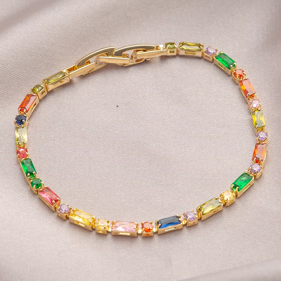 Young popular lucky colored zircon bracelet - jewelryweilin