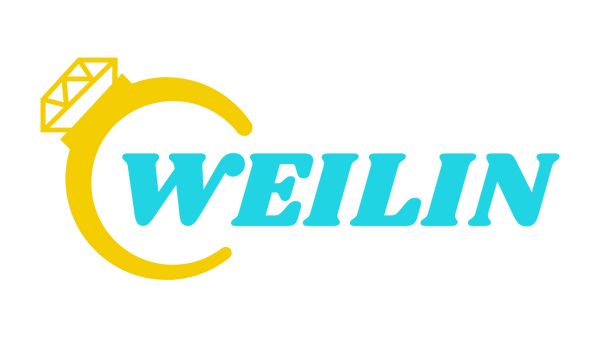 Logo of WEILIN with a yellow ring and blue text on a white background