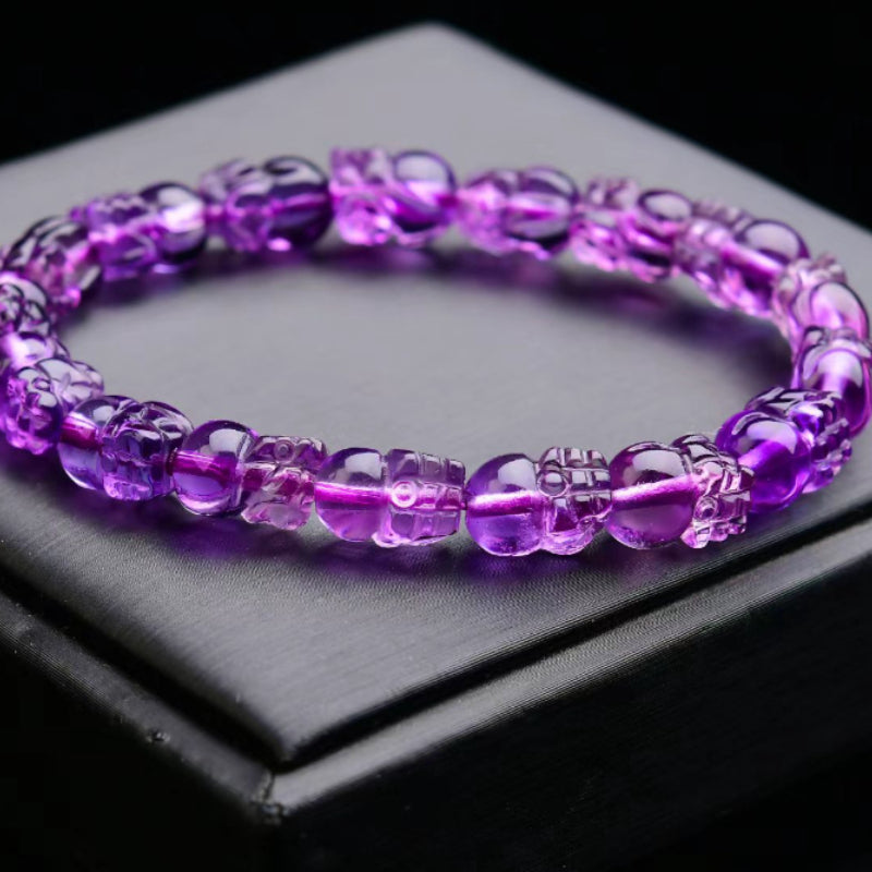 Premium Natural Brazilian Amethyst Pixiu Bracelet