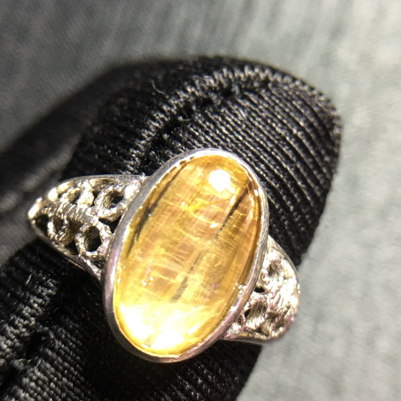 Pure Natural Rutilated Quartz Ring