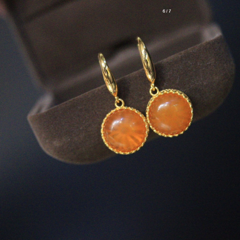 Natural Aged Beeswax Earrings