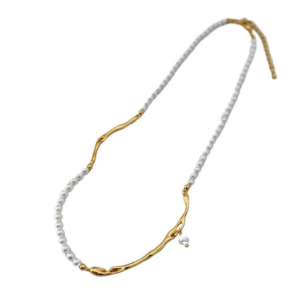 High-end elegant vintage pearl beaded necklace - jewelryweilin