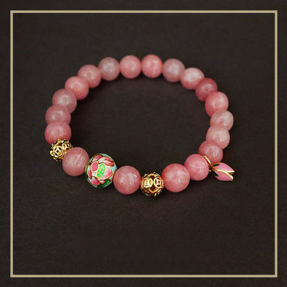 New Chinese style colorful flower beaded bracelet for women - jewelryweilin