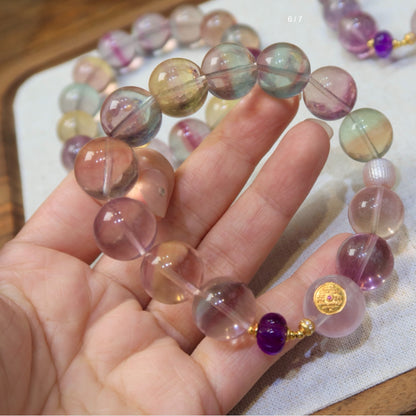 Natural Rainbow Fluorite Bracelet
