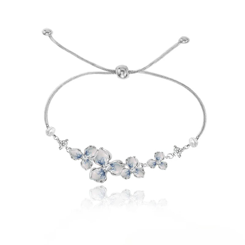 Enamel gradient floral bracelet