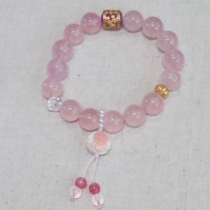 Natural Mozambique Rose Quartz Bracelet