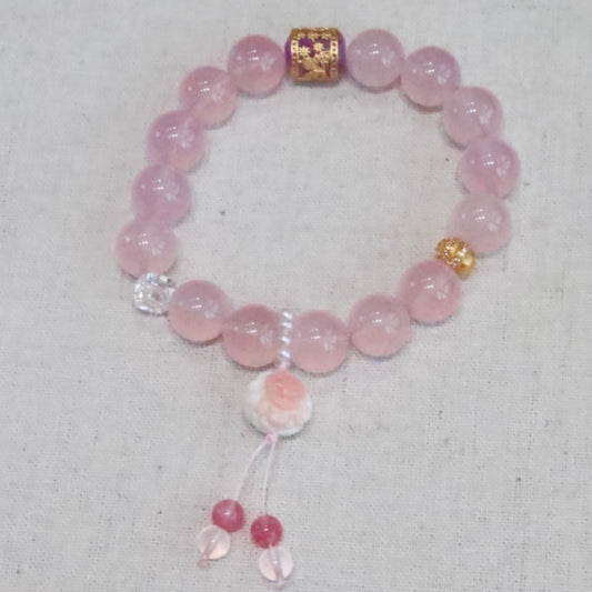 Natural Mozambique Rose Quartz Bracelet