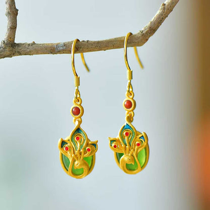 Elegant phoenix nirvana Hetian jade set featuring mythical bird transformation symbolism"