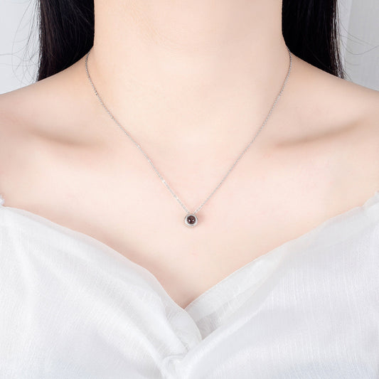 Photo Projection Round Necklace