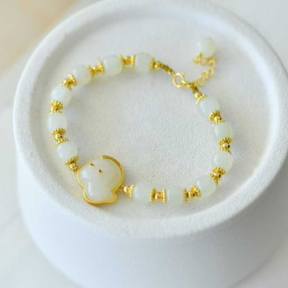 925 Silver Inlaid Hetian Nephrite "Spiritual Snake & Fortune Activation" Bracelet