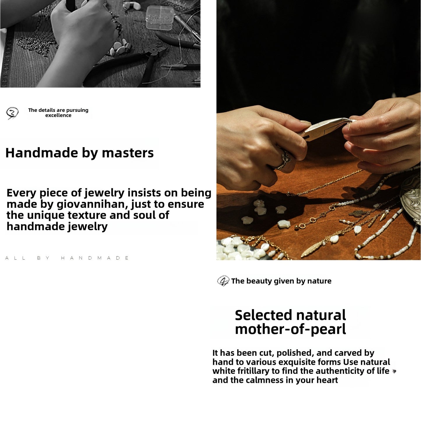 White light golden leaf necklace