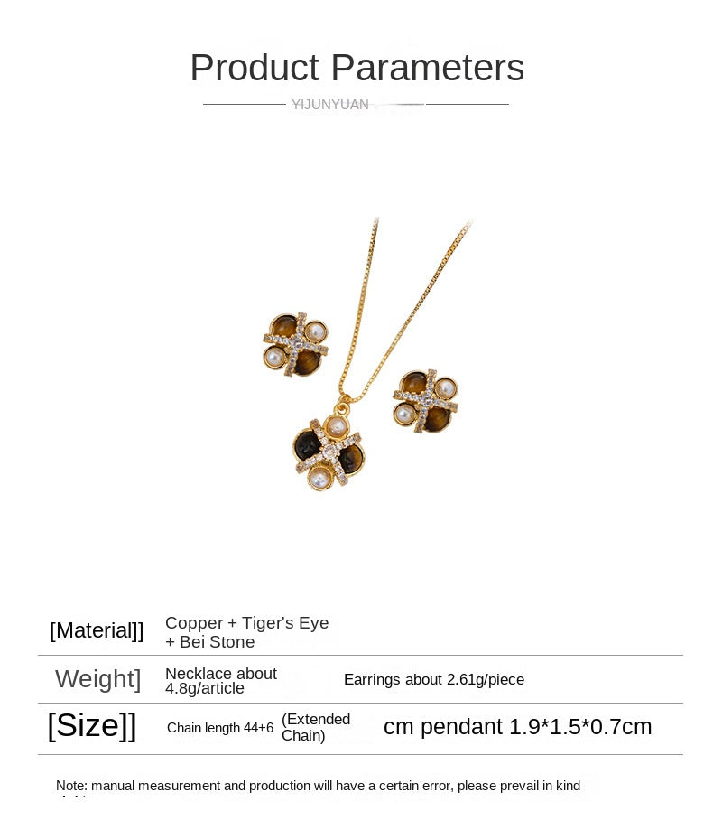 Luxury zircon necklace for women - jewelryweilin