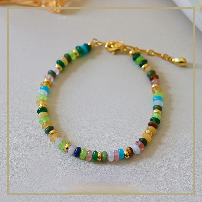 High-end exquisite vintage colorful abacus bead necklace - jewelryweilin