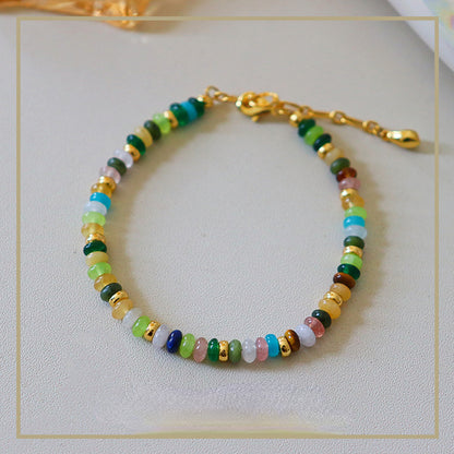 High-end exquisite vintage colorful abacus bead necklace - jewelryweilin