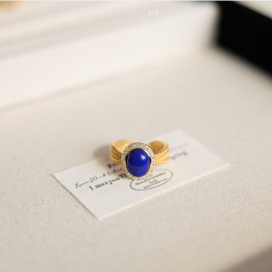 Natural Lapis Lazuli Ring