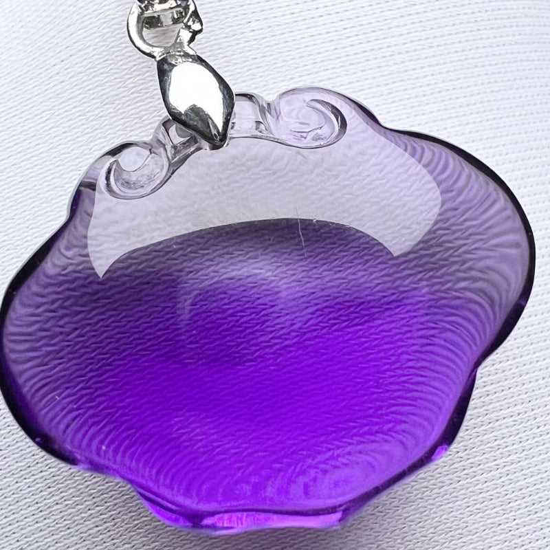 Natural Amethyst Ruyi Pendant