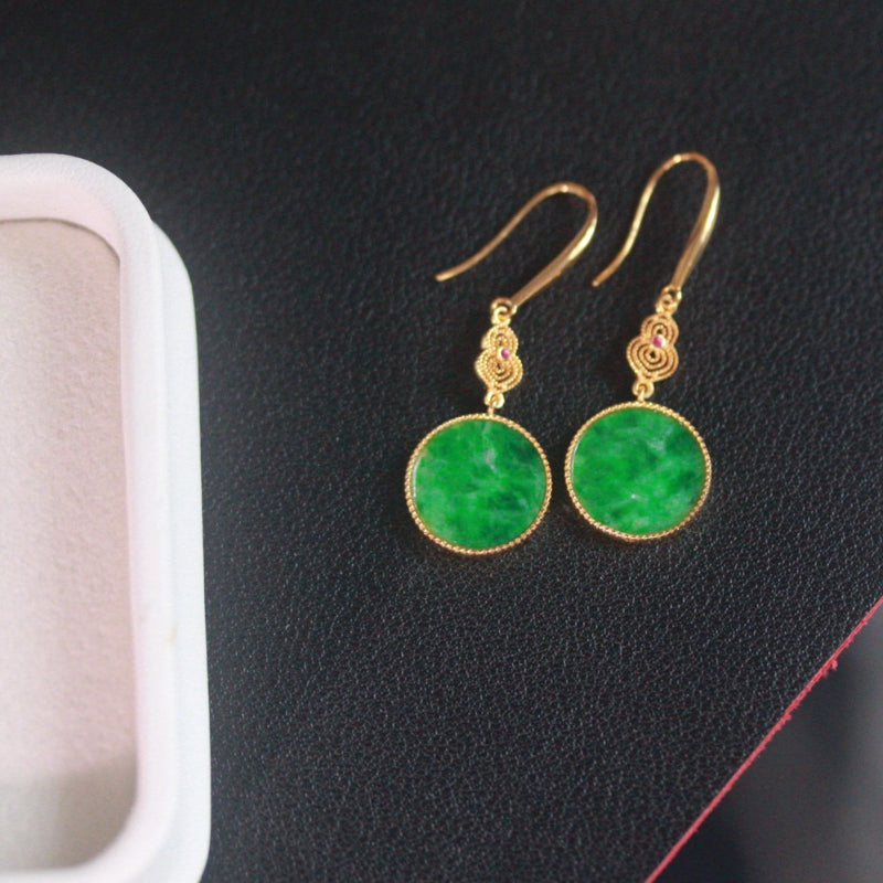 Natural Jadeite Earrings
