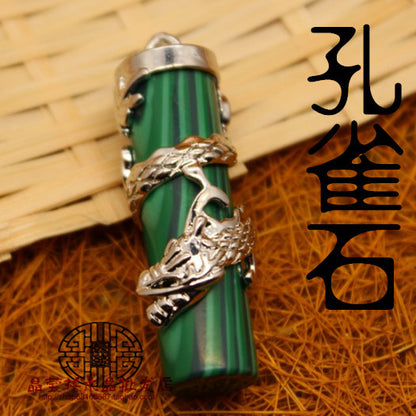 Antique Black Agate Pendant