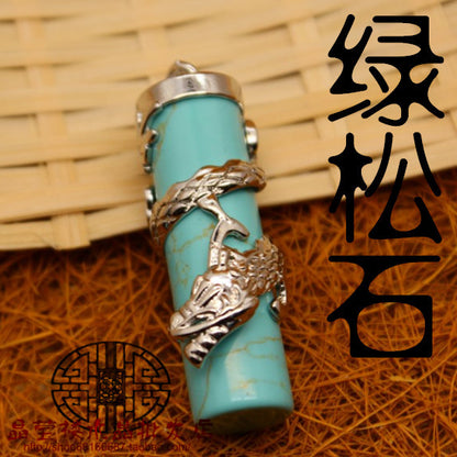 Antique Black Agate Pendant