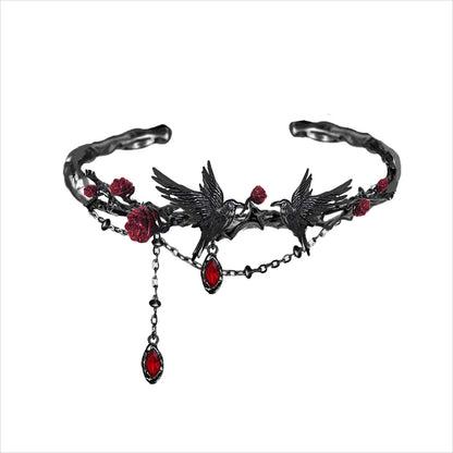 Cool Rose Crow Bracelet