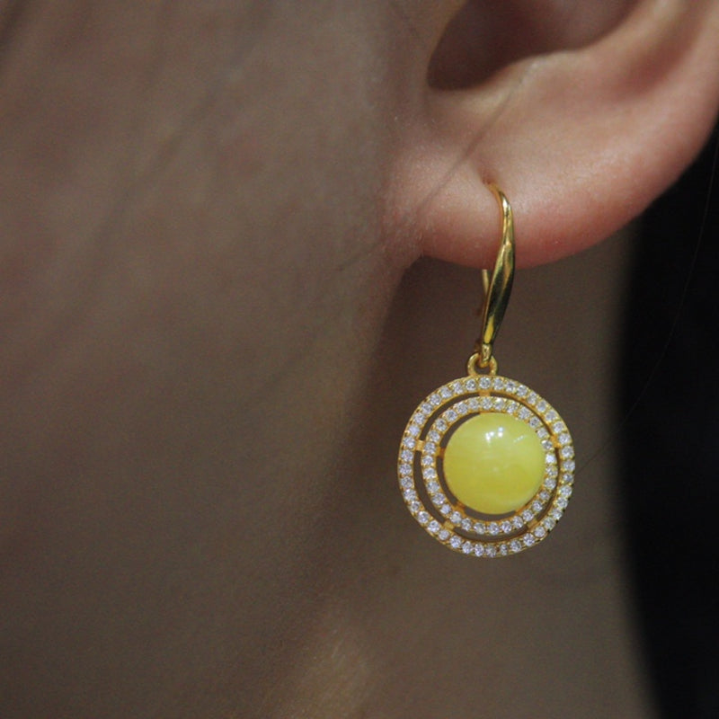 Natural Beeswax Earrings