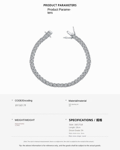 Full row zircon bracelet - jewelryweilin