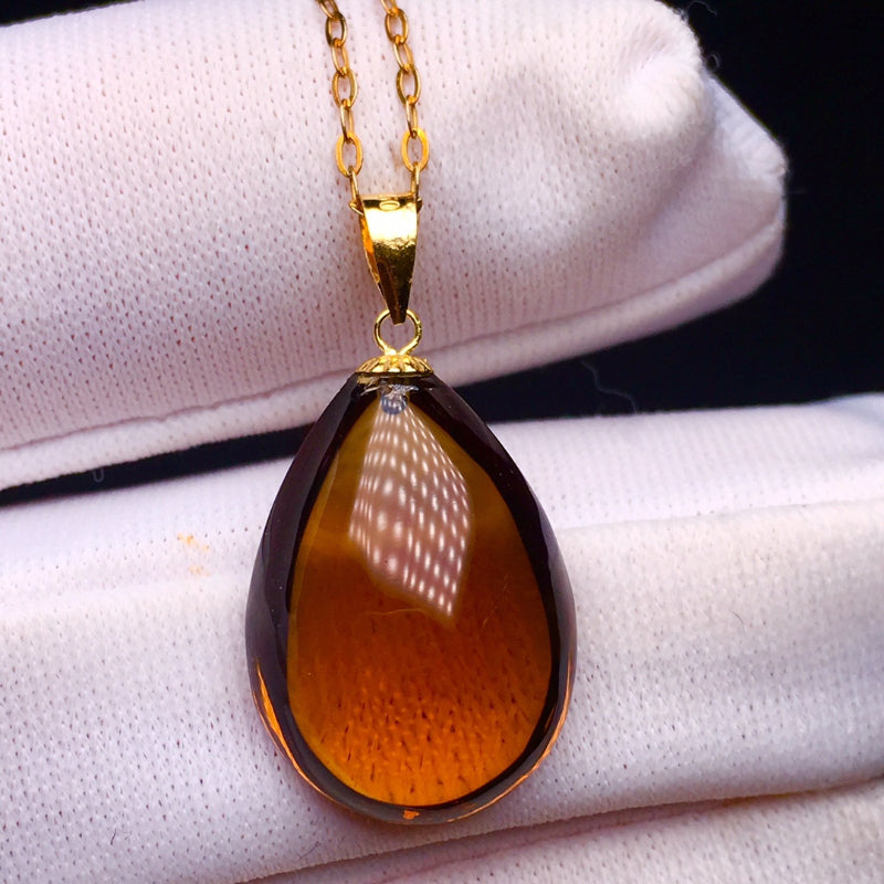 Natural Brazilian Citrine (Intense Vivid Yellow) Pendant
